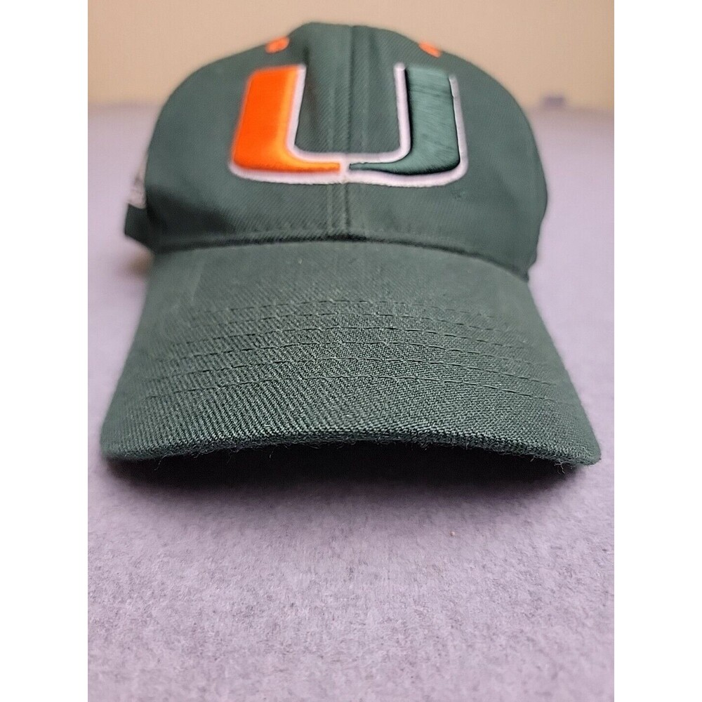 Miami Hurricanes Hat‎ Tip Of Worls Strapback Green Wool Blend Embroidered ACC * - Picture 11 of 11